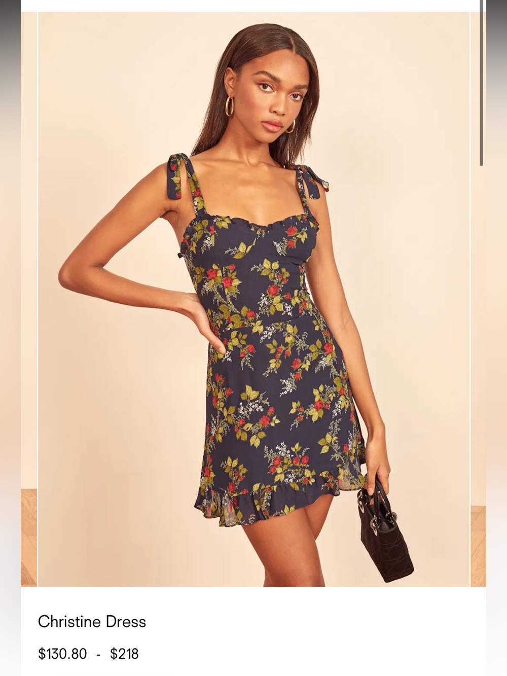 Reformation Christine Floral Mini Dress Size 0